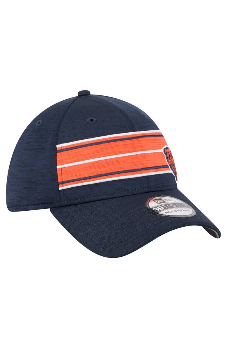 New Era Men's New Era Navy Chicago Bears Stripes 39THIRTY Flex Hat, Alternate, color, Navy