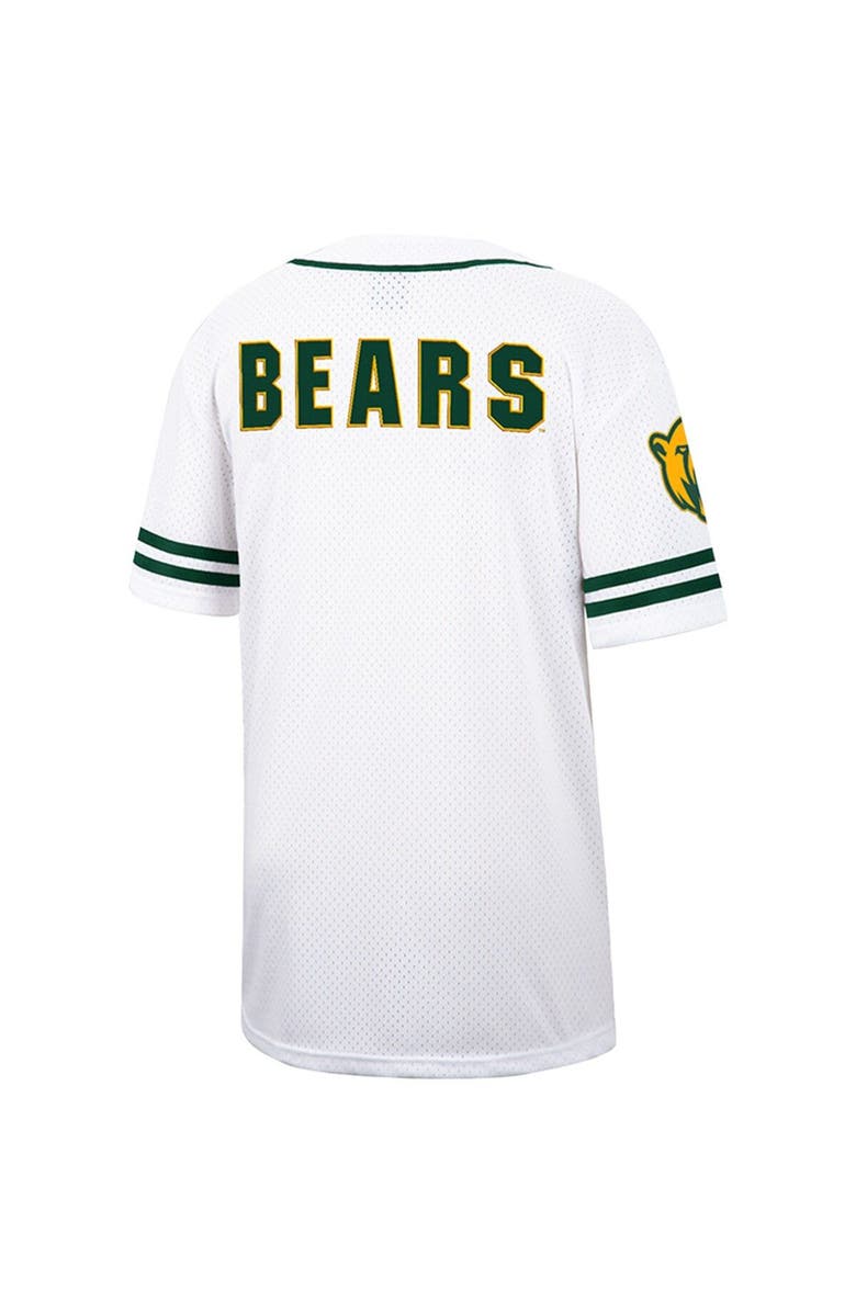 COLOSSEUM Men's Colosseum White Baylor Bears Free Spirited Mesh Button-Up Baseball Jersey, Alternate, color, White