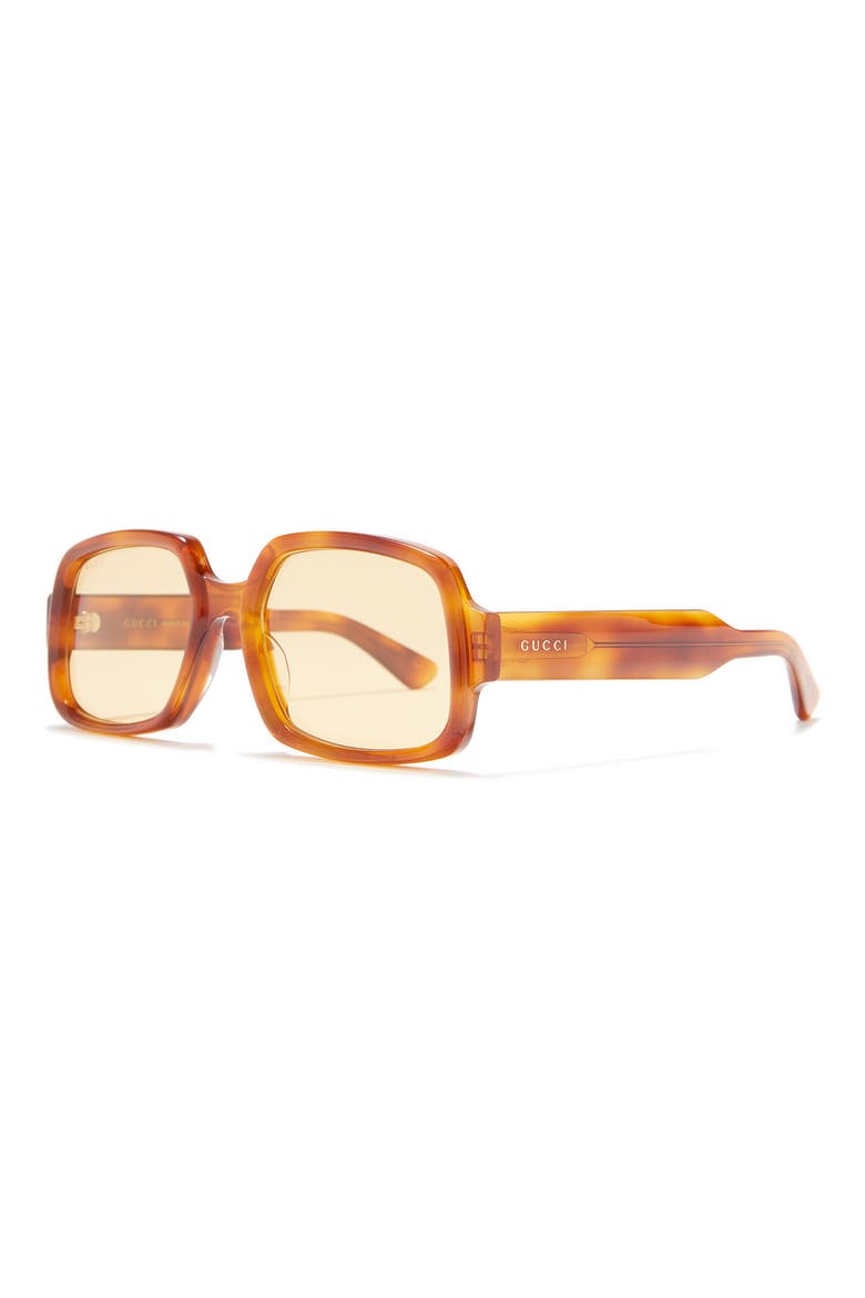 56mm Square Sunglasses, Alternate, color, HAVANA HAVANA YELLOW/ YLW