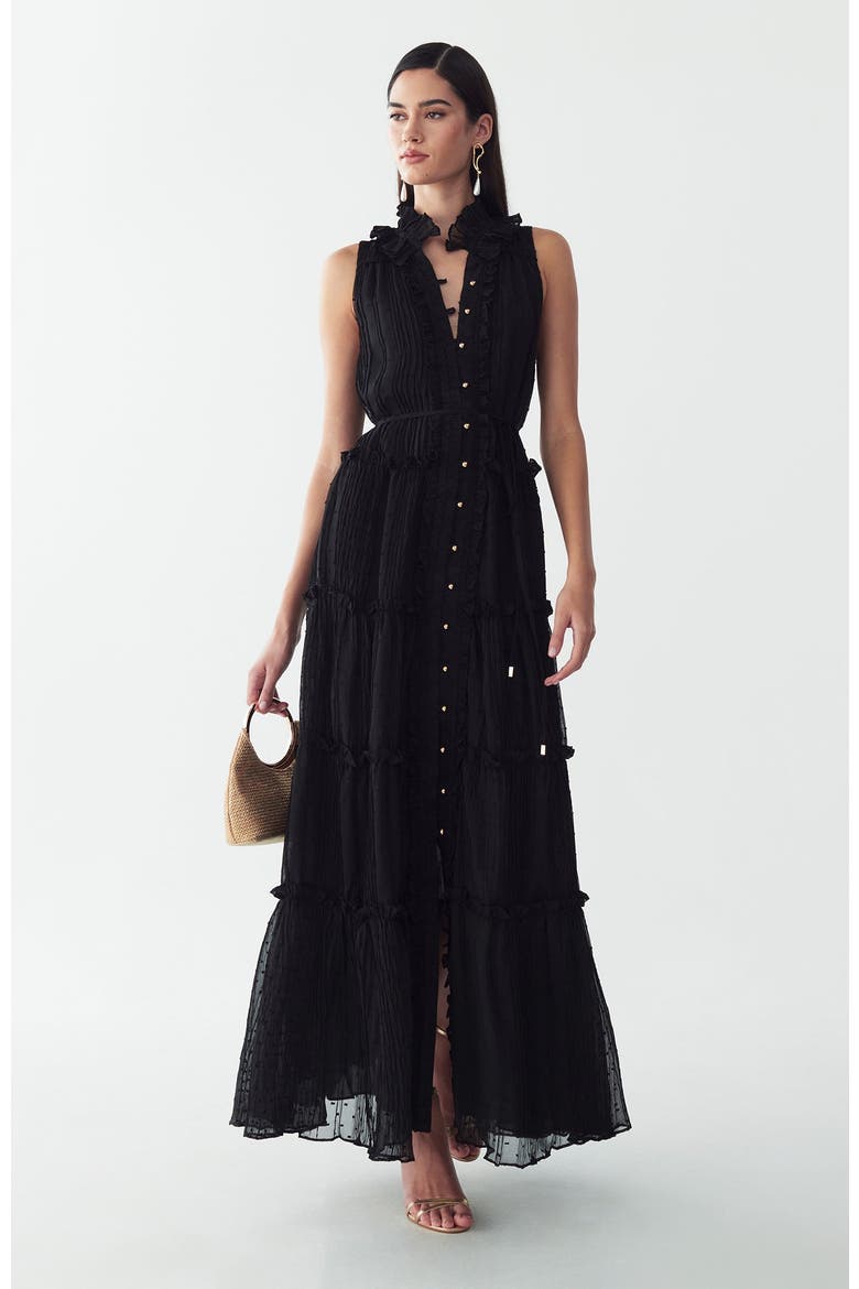 Omaha Midi Dress, Alternate, color, Black