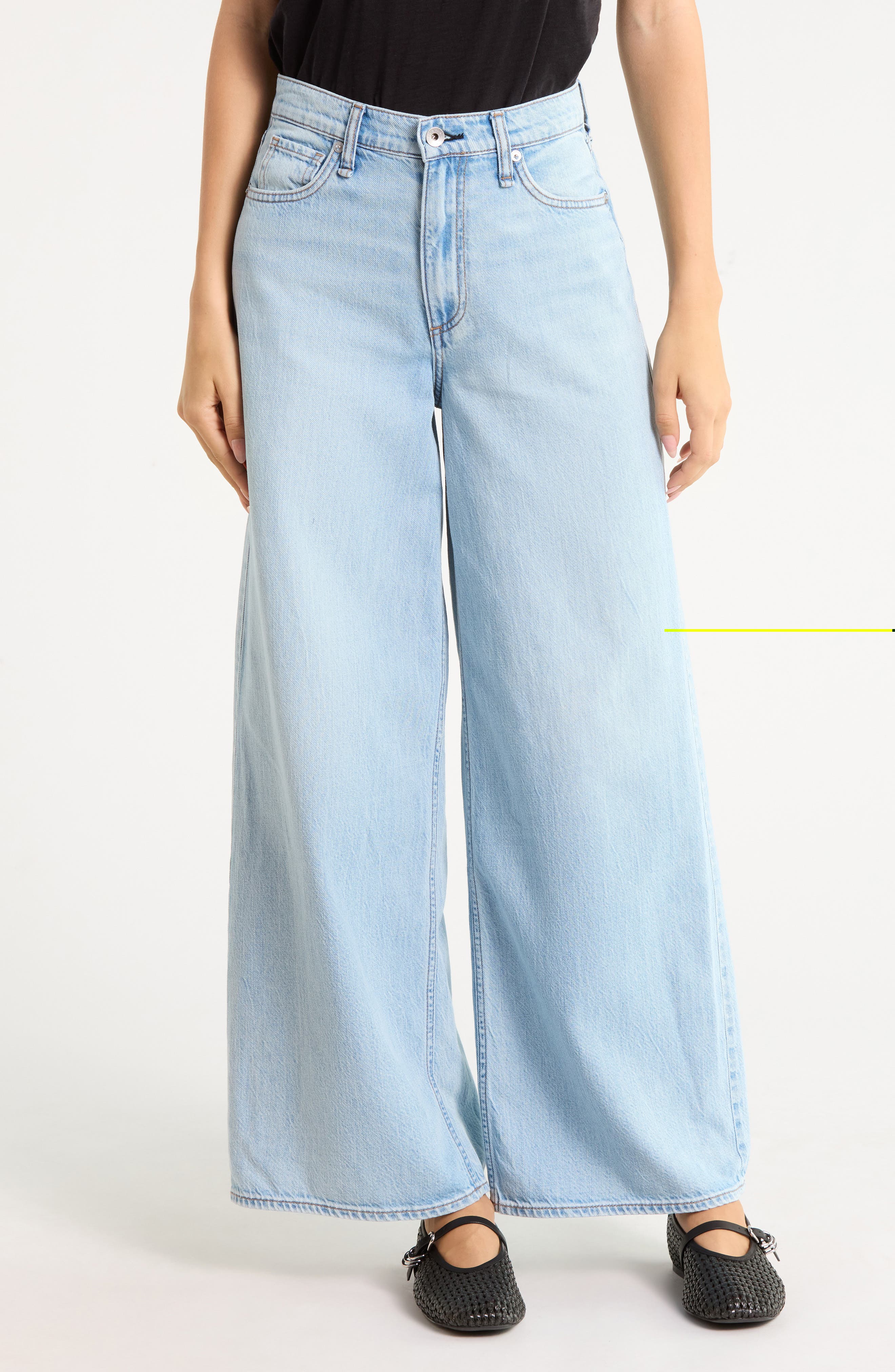 Serena High Waist Full Length Wide Leg Jeans