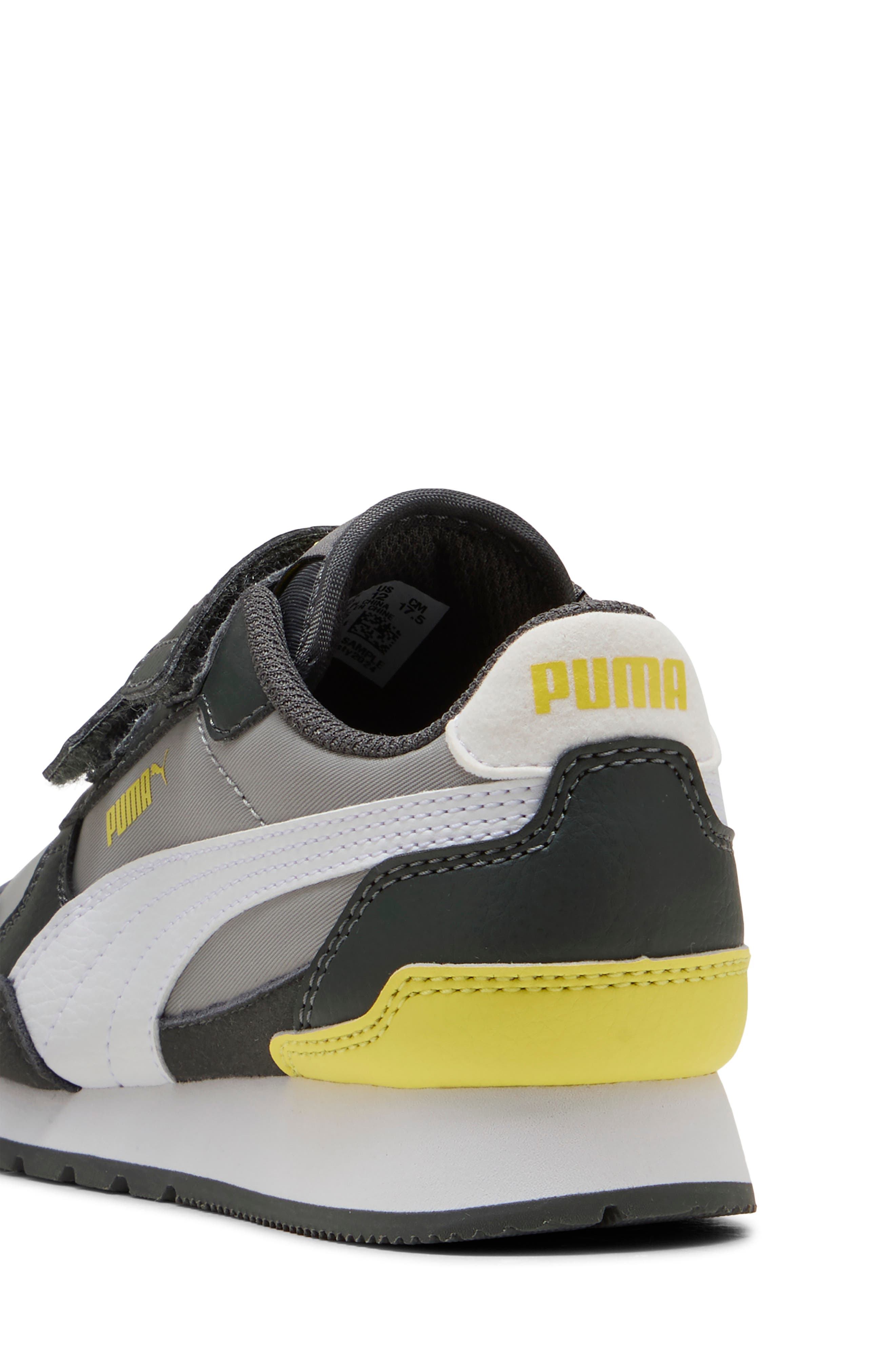PUMA Kids' St Runner V4 Mesh Sneaker, Alternate, color, Gray Echo/ Puma White/ Gray