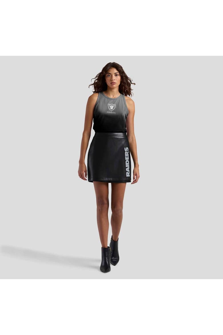 Women's WEAR by Erin Andrews x Gracie Hunt Black Las Vegas Raiders Wrap Skirt, Alternate, color, Black