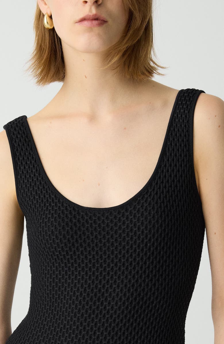 Theory Bleeck Texture Sleeveless Midi Dress, Alternate, color, 