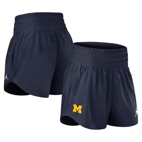 Women's Jordan Brand  Navy Michigan Wolverines Performance One Dri-FIT High-Rise Shorts