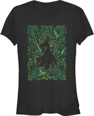 Wicked: For Good Junior's Wicked For Good Elphaba Forest Green Poster Graphic T-Shirt