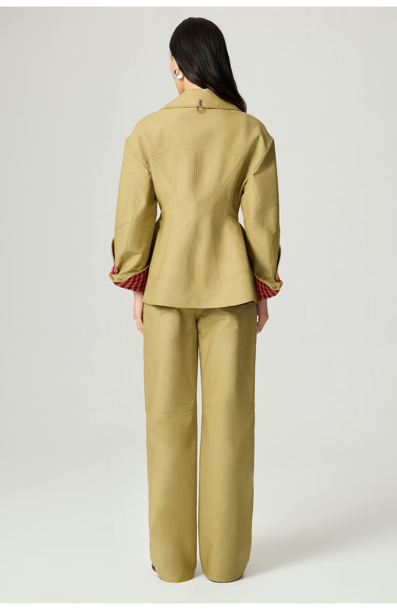 Nocturne Buckle-Front Fitted Jacket, Alternate, color, Olive Green