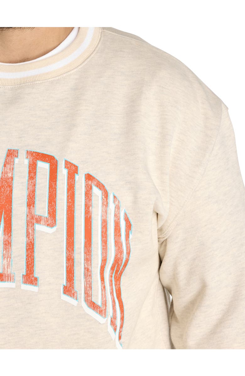 Champion Big & Tall Contrast Signature Sweatshirt, Alternate, color, Beige Orange
