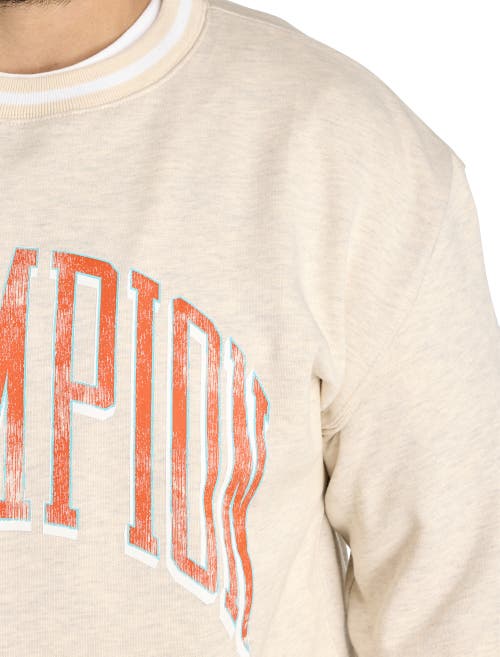 Champion Big & Tall Contrast Signature Sweatshirt In Neutral