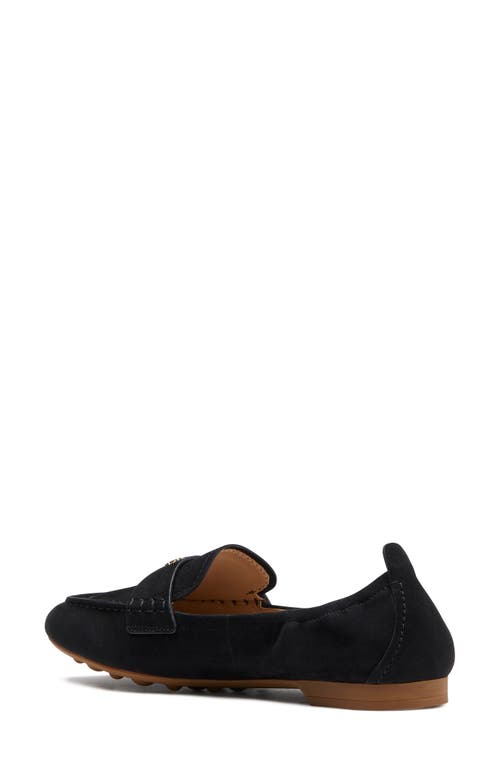 Kate Spade Eliza Logo-plaque Suede Loafers In Black