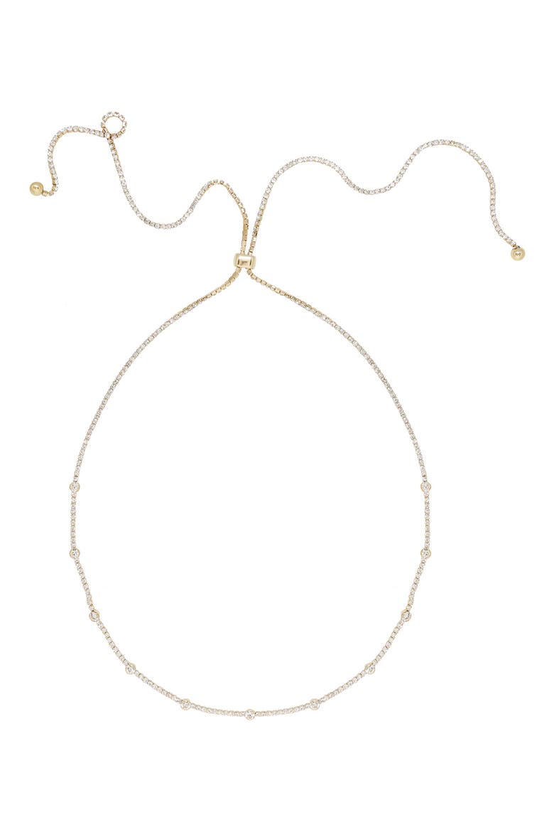 Crystal Chain Necklace, Main, color, GOLD