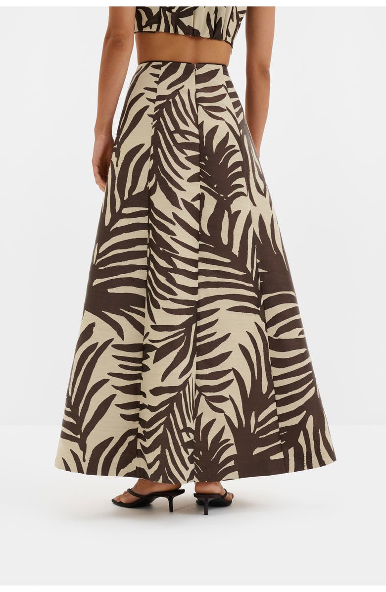 Malina Meline Jacquard Midi Skirt, Alternate, color, Burnt Leaf