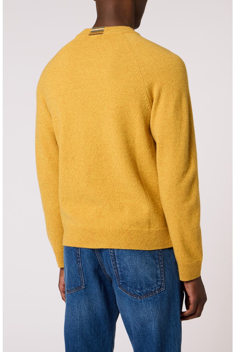 Merino Wool Crewneck Sweater, Alternate, color, OCHRE YELLOW