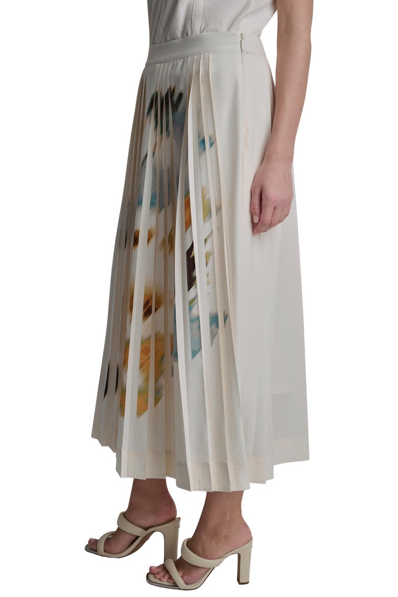 Abstract Print Pleated Skirt, Alternate, color, SUNBURST FLORAL