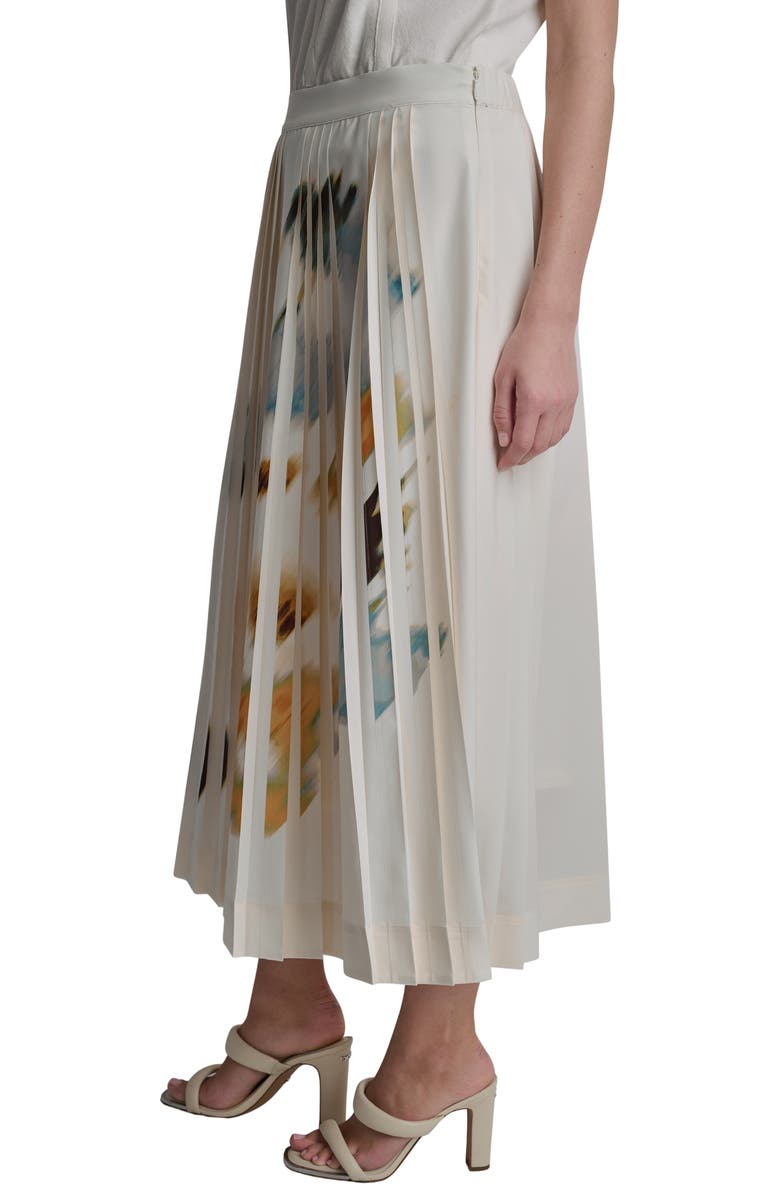 DKNY Abstract Print Pleated Skirt, Alternate, color, Sunburst Floral