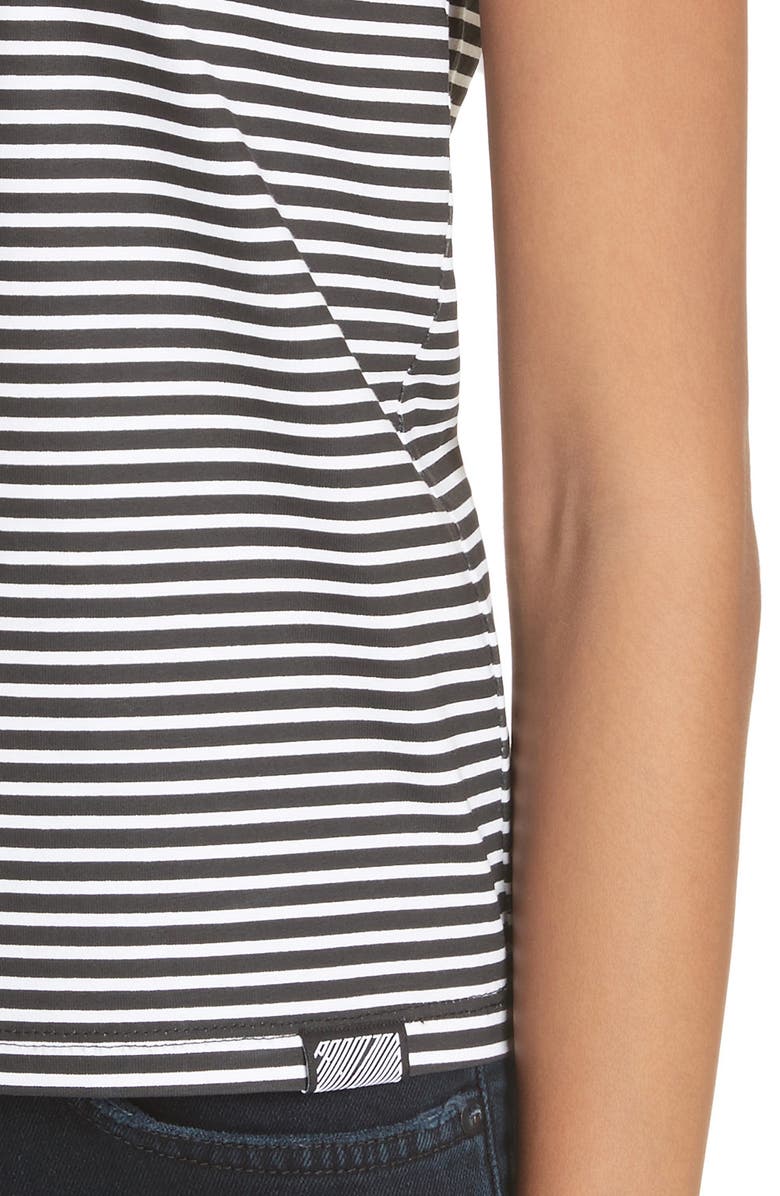 Proenza Schouler Logo Stripe Tee, Alternate, color, 