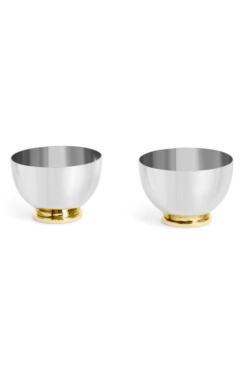 Michael Aram Shagreen Double Dish & Tray Set In Silver