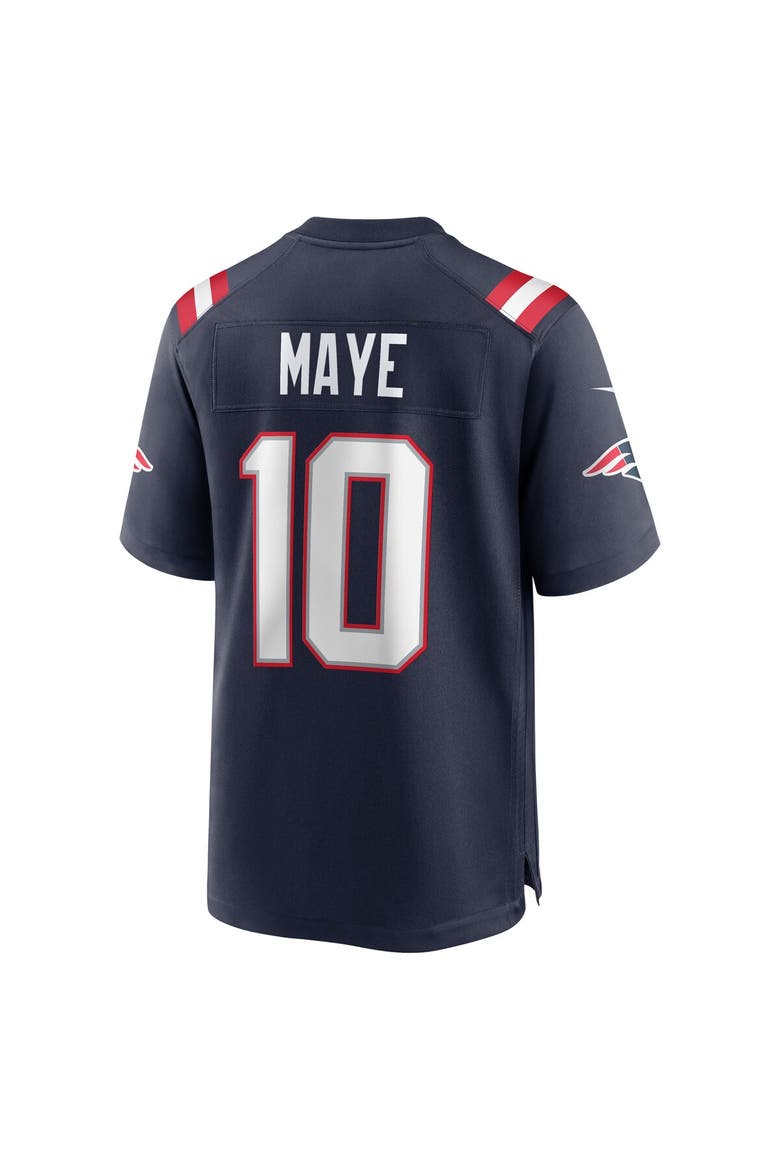 Men's Nike Drake Maye Navy New England Patriots  Player Game Jersey, Alternate, color, Navy