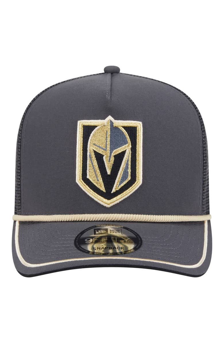 New Era Men's New Era Gray Vegas Golden Knights Vintage Team Rope A-Frame 9FIFTY Snapback Hat, Alternate, color, Gray