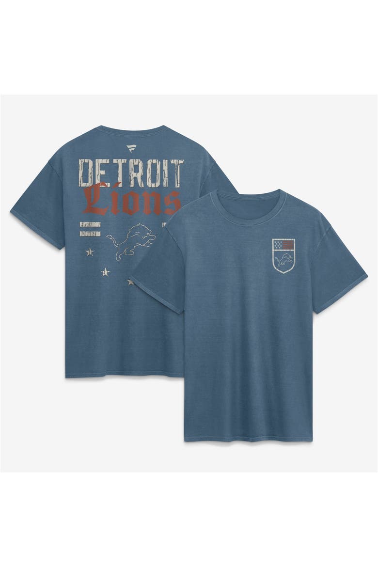 Men's Fanatics  Blue Detroit Lions Washed Americana T-Shirt, Main, color, Blue