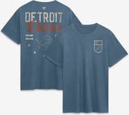 FANATICS Men's Fanatics Blue Detroit Lions Washed Americana T-Shirt