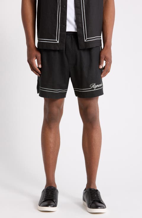 Border Stripe Cotton Shorts