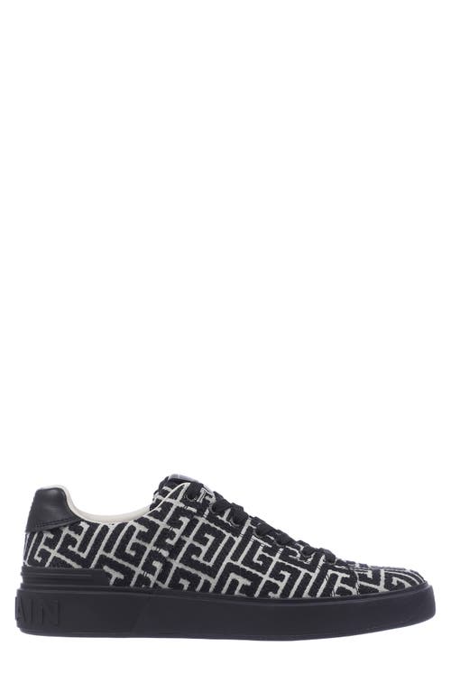 Balmain B-court Monogram Jacquard Low Top Sneaker In Multi