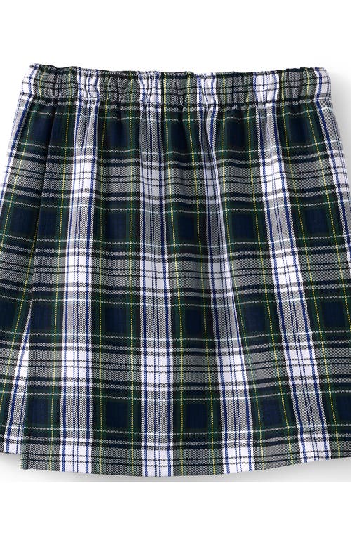 Lands' End School Uniform Girls Plaid A Line Tab Skort Top Of Knee In Multi