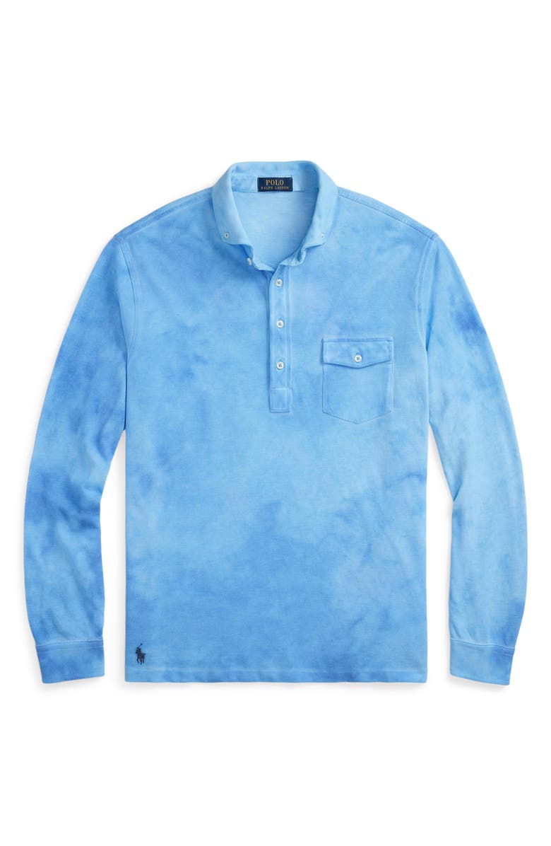 Polo Ralph Lauren Long Sleeve Cotton Piquè Polo, Alternate, color, Sky Blue