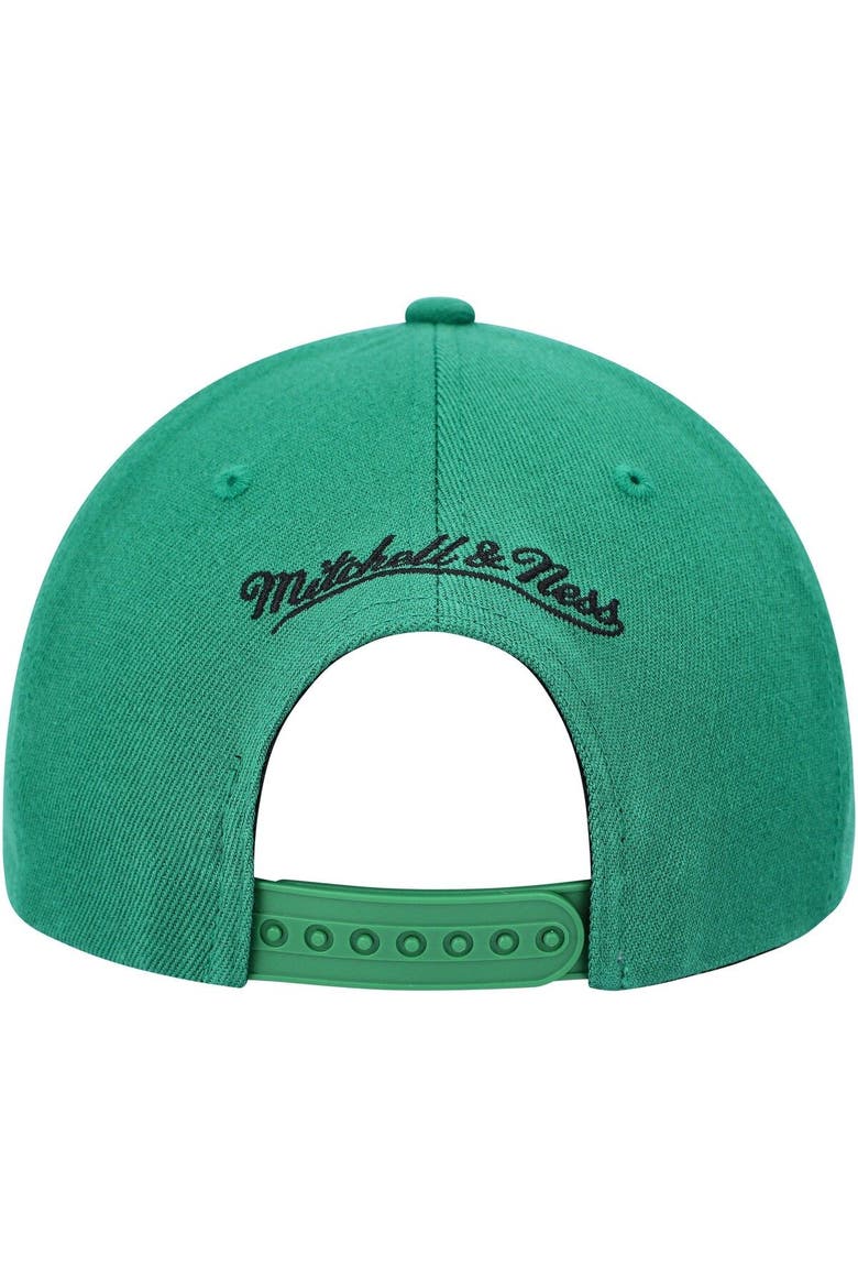Men's Mitchell & Ness Kelly Green/Black Boston Celtics MVP Team Two-Tone 2.0 Stretch-Snapback Hat, Alternate, color, Kelly Green