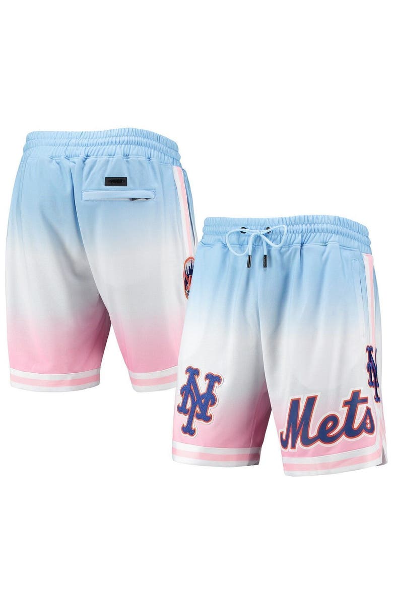 PRO STANDARD Men's Pro Standard Blue/Pink New York Mets Team Logo Pro Ombre Shorts, Main, color, 