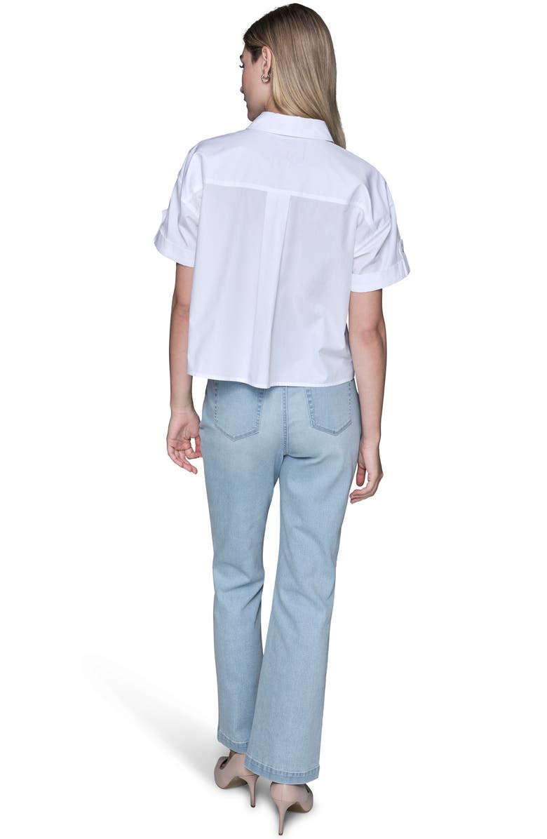 KARL LAGERFELD PARIS Floral Print Cotton Shirt, Alternate, color, 