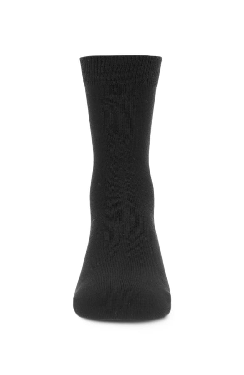 MeMoi Kid's Basic Soft Rayon Crew Socks, Alternate, color, Black