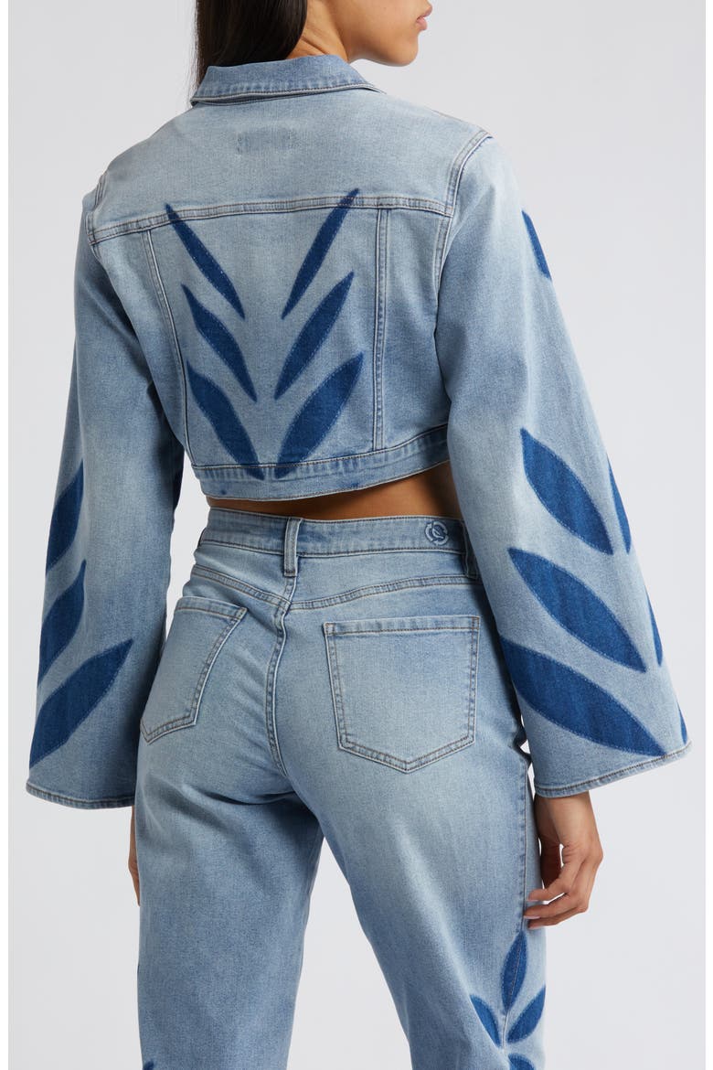 Shadow Crop Denim Jacket, Alternate, color, LIGHT WASH