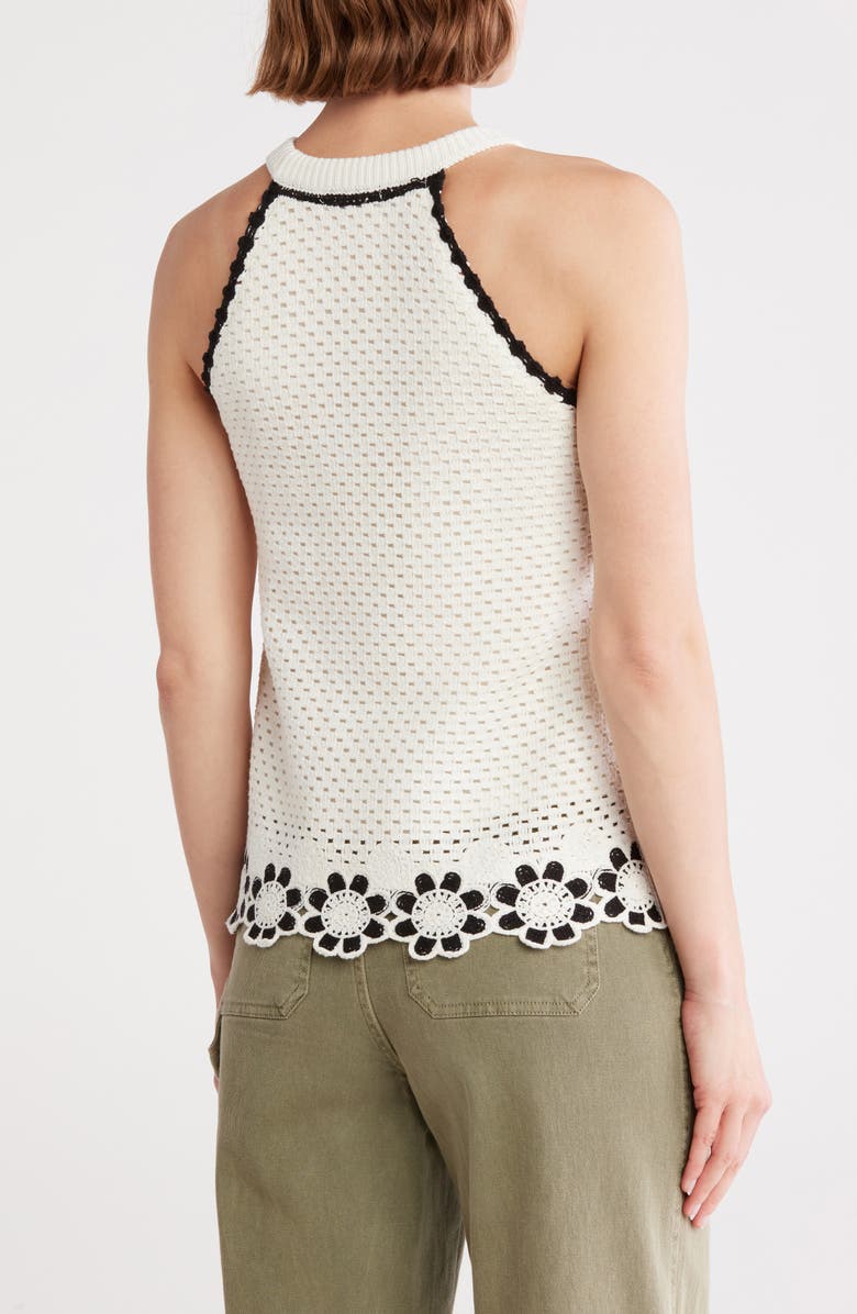 Design History Crochet Sweater Tank, Alternate, color, Vanilla Combo