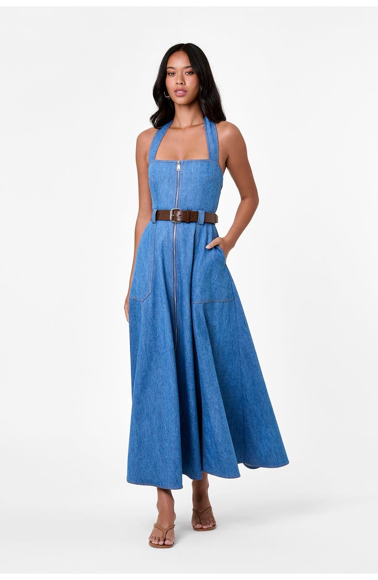 NICHOLAS Anastasia Denim Dress, Alternate, color, Light Wash