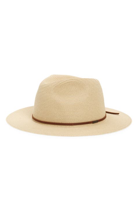 Brixton Wesley Packable Straw Fedora Tan