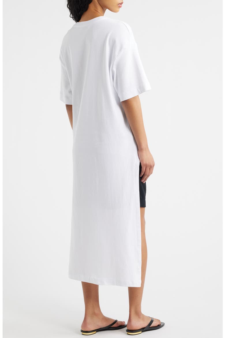 Iris T-Shirt Midi Dress, Alternate, color, WHITE