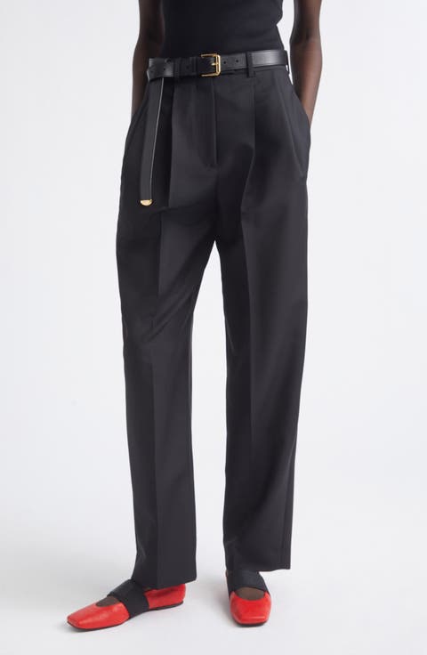 Double Pleat Wool & Mohair Trousers