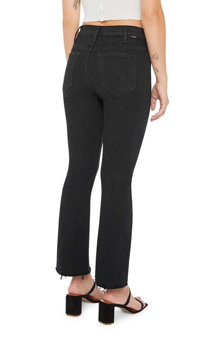 MOTHER Lil' Hustler High Waist Frayed Hem Ankle Bootcut Jeans, Alternate, color, Not Guilty