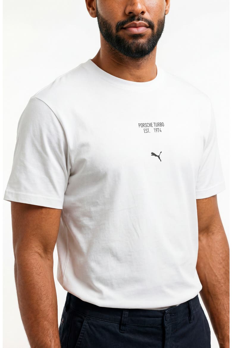 Porsche Race Americana Cotton Graphic T-Shirt, Alternate, color, PUMA WHITE