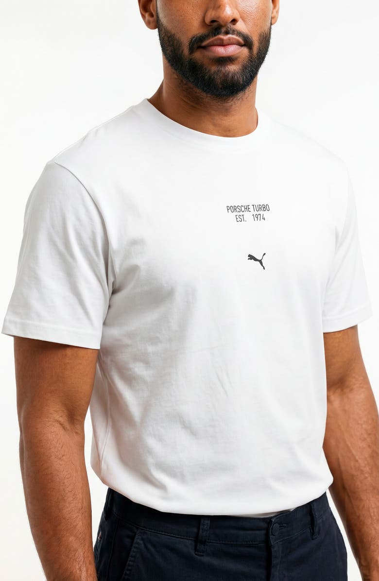 PUMA Porsche Race Americana Cotton Graphic T-Shirt, Alternate, color, Puma White