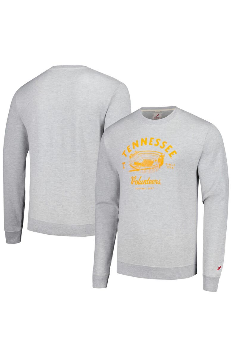 LEAGUE COLLEGIATE WEAR Men's League Collegiate Wear Heather Gray Tennessee Volunteers Stadium Essential Pullover Sweatshirt, Alternate, color, Heather Gray