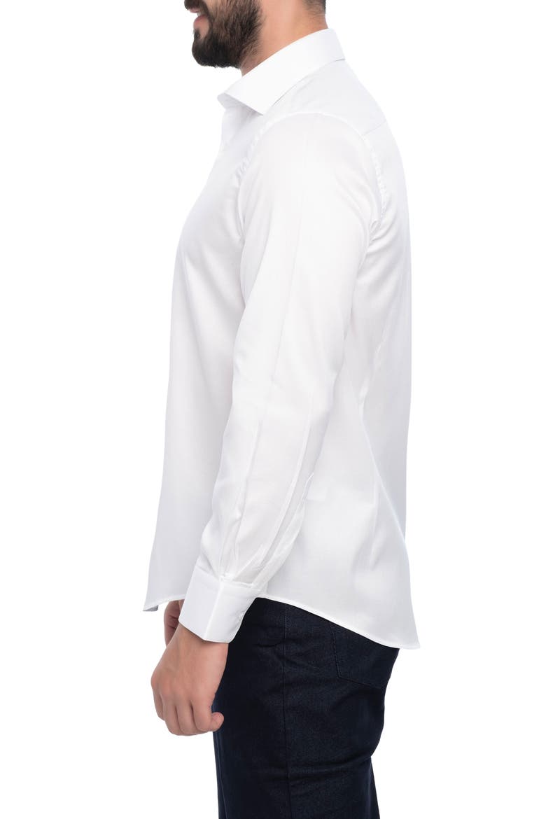 Berwick Slim Fit Cotton Dress Shirt, Alternate, color, WHITE