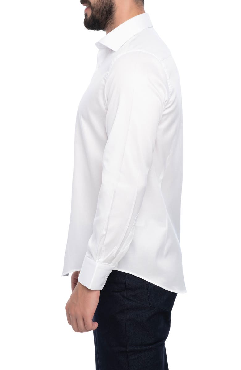 VELLAPAIS Berwick Slim Fit Cotton Dress Shirt, Alternate, color, White