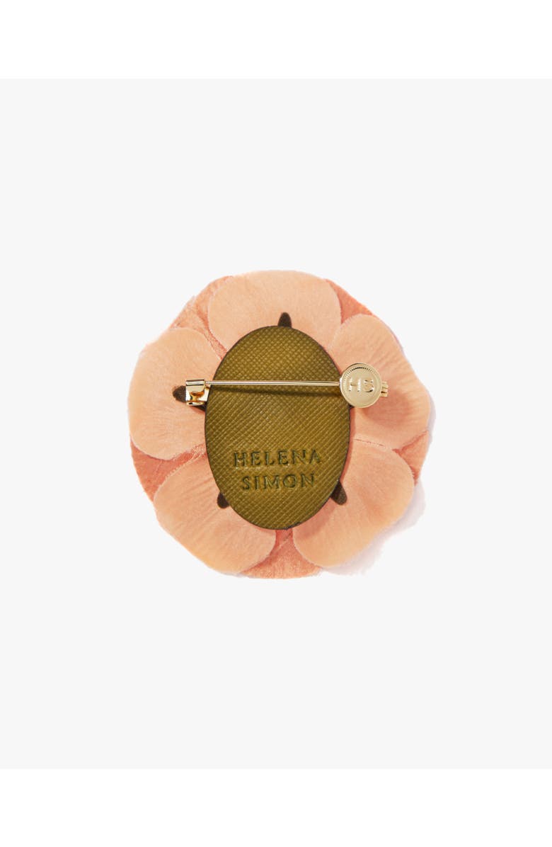 Helena Simon The Peach Anemone Floral Brooch, Alternate, color, Peach