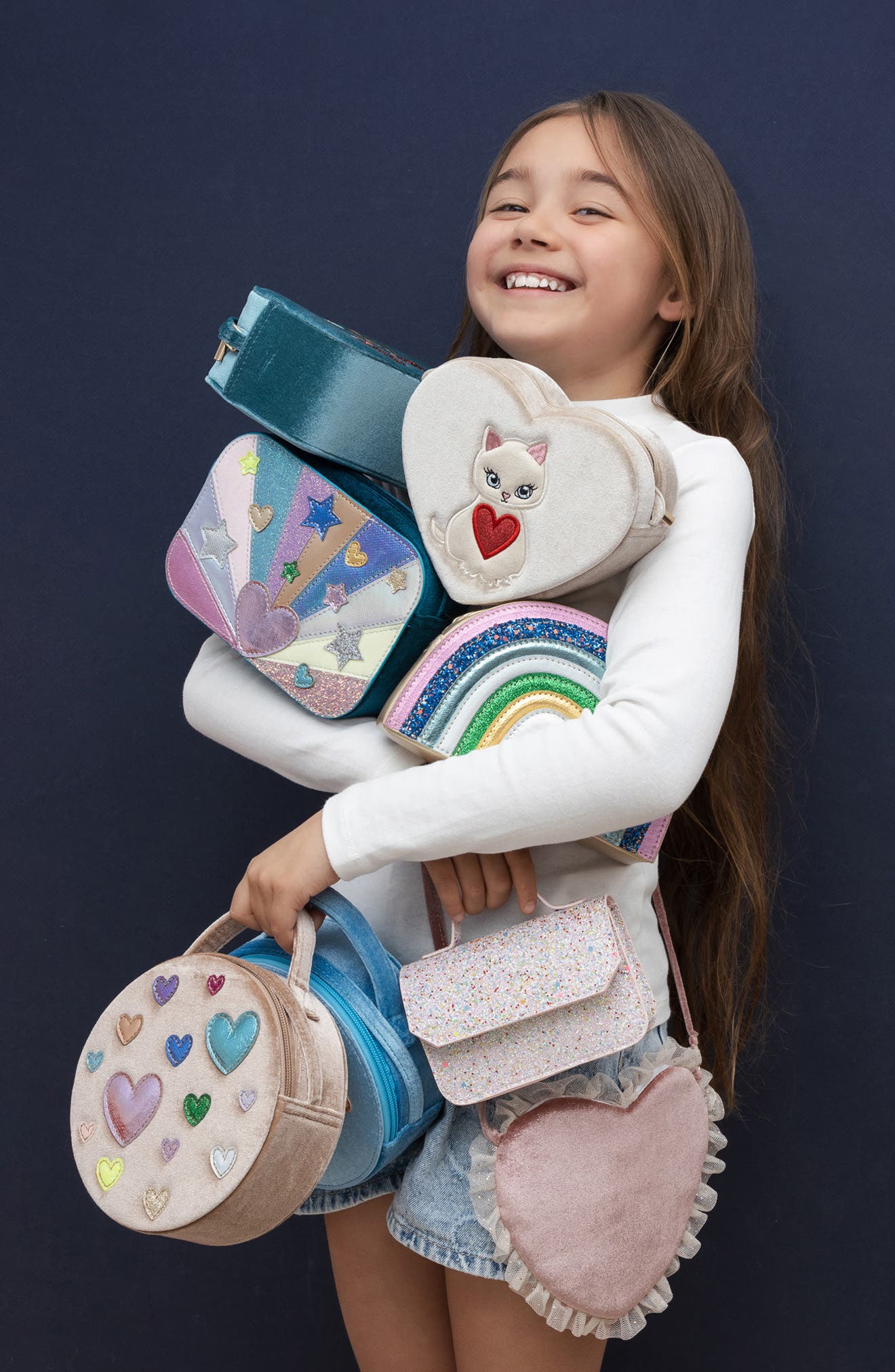 Kids' Heartburst Crossbody Bag, Alternate, color, BRIGHT BLUE
