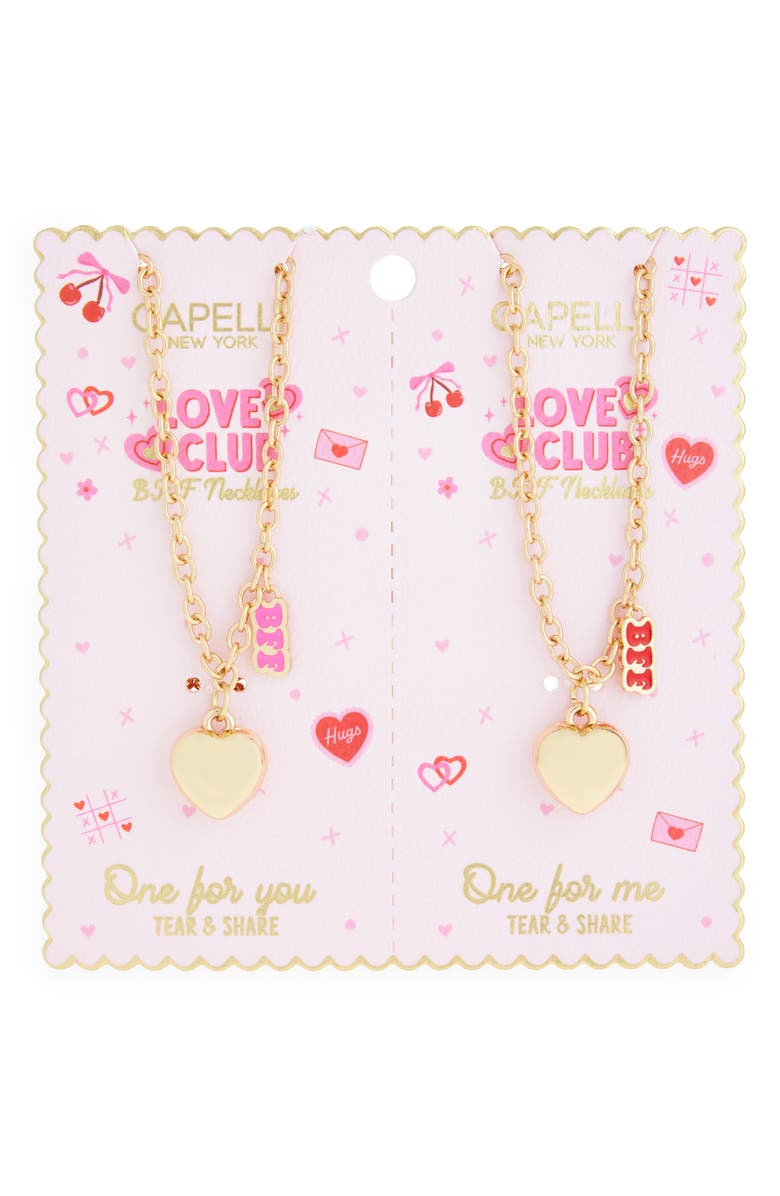 Capelli New York Kid's Set of 2 BFF Necklaces, Main, color, Gold Multi