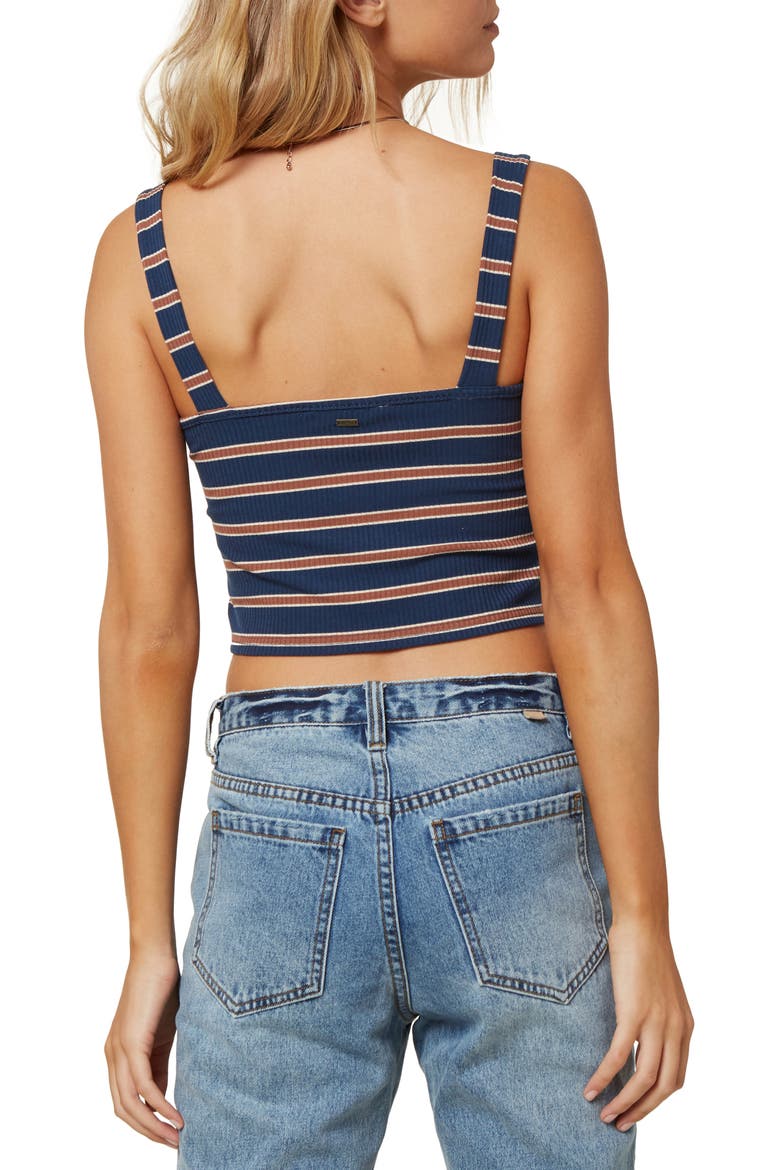 Mahoney Crop Rib Tank, Alternate, color, MONACO BLUE