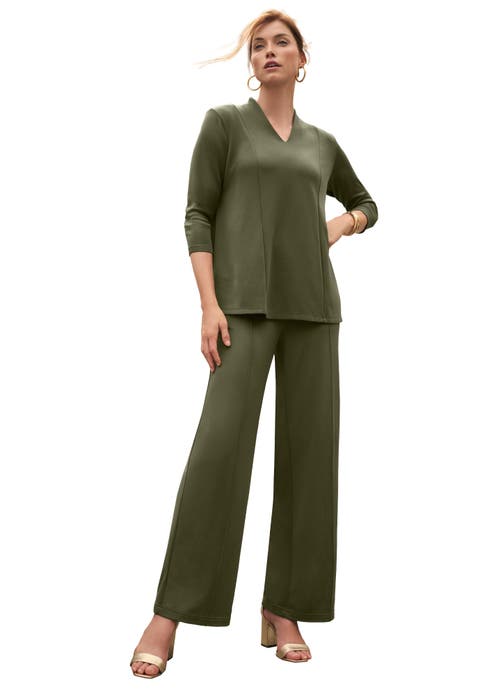 Perfect Ease A-line Collared Top (Plus)